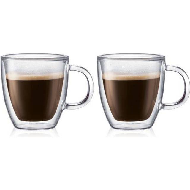 Bodum Bistro double wall glass with handle 2-pack 0.15 l