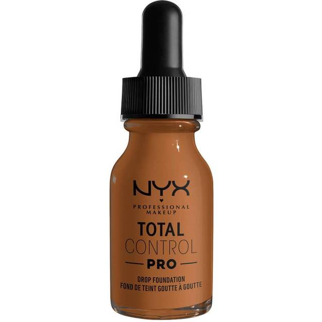 NYX Professional Makeup Total Control Pro Drop Foundation, flytande make-up, individuell och byggbar opacitet, vegansk formel, äkta to-Skin finish, 13 ml, färgton: Almond