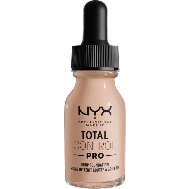 NYX Professional Makeup Total Control Pro Drop Foundation, flytande make-up, individuell och byggbar opacitet, vegansk formel, äkta to-Skin finish, 13 ml, färgton: Porslin