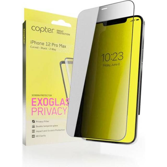Copter iPhone 12 Pro Max Sk&#xE4;rmskydd Exoglass Curved Privacy