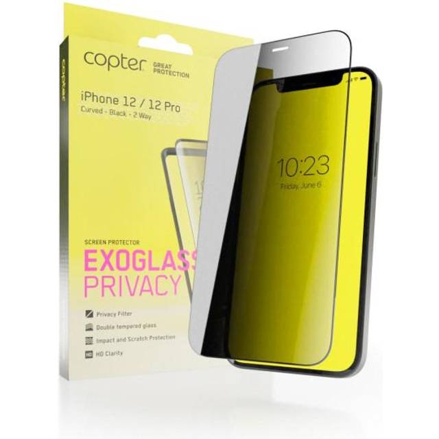 Copter iPhone 12/iPhone 12 Pro Sk&#xE4;rmskydd Exoglass Curved Privacy