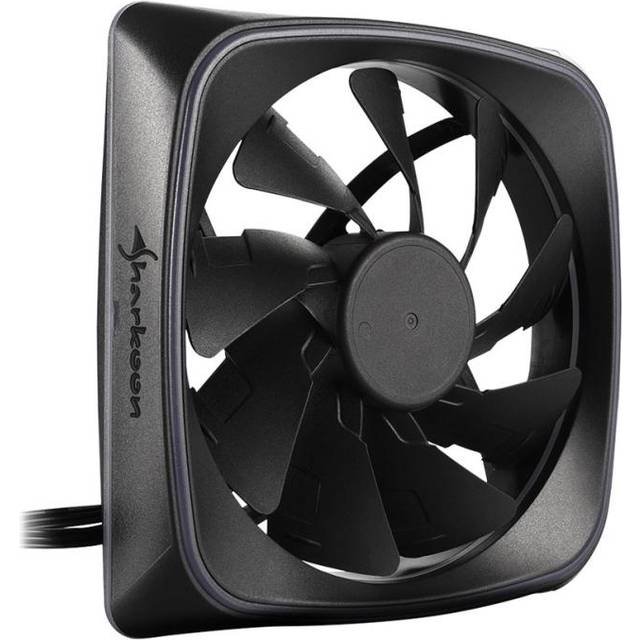 Sharkoon RGB SHARK Lights Computerkabinet Ventilator 12 cm Sort, Sag fan, Sort 4044951028924