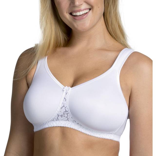 Miss Mary of Sweden Smooth Lacy T-Shirt Non-Wired Bra - White