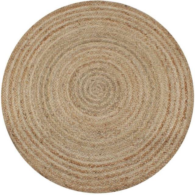 Vidaxl Area Rug Braided Jute 90 Cm Round