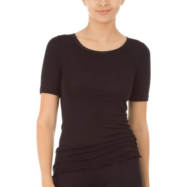 CALIDA Dam True Confidence Top kortärmad undertröja, svart, 34 SE