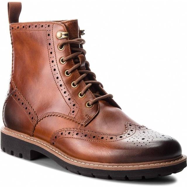 Clarks Herr Batcombe Lord Chelsea Boots, Brunt mörkt brunt brunt läder, 43 EU
