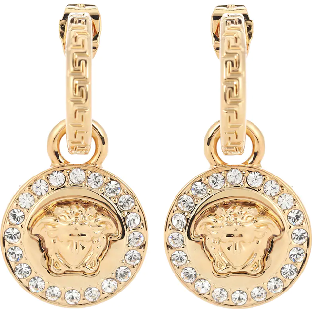 Versace, Accessoarer, Dam, ONE Size, Medusa Örhängen Klassisk Stängning - yellow (ONE SIZE)