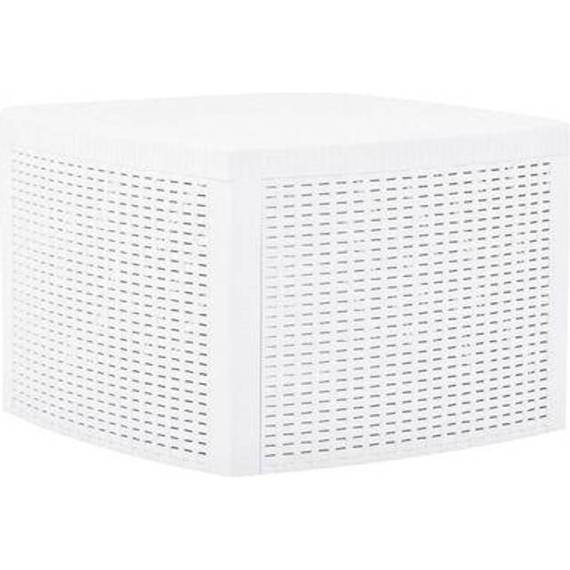 vidaXL Side Table Mocha 54x54x36.5 cm Plastic - Grey