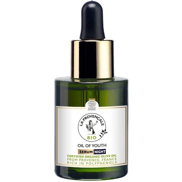 La Provençale — Oljan de Joliebce Night Serum — Ekologisk certifierad ansiktsvård — Ekologisk olivolja AOC Provence — för alla hudtyper, även känslig hud — 30 ml