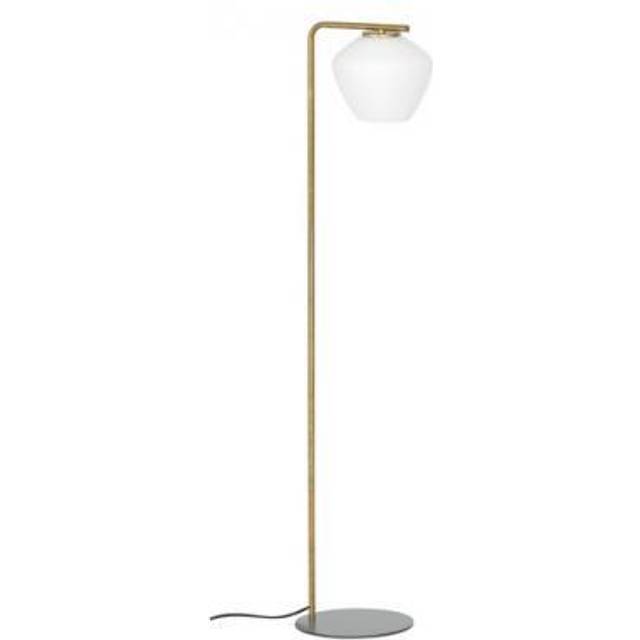 DK Golvlampa Rå Mässing/Opalglas