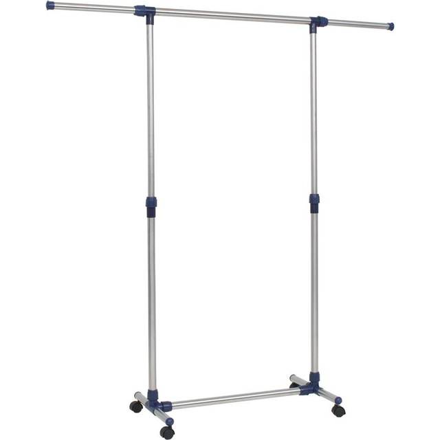 vidaXL Adjustable Clothes Rack Stainless Steel 165X44X150cm Silver, Silver