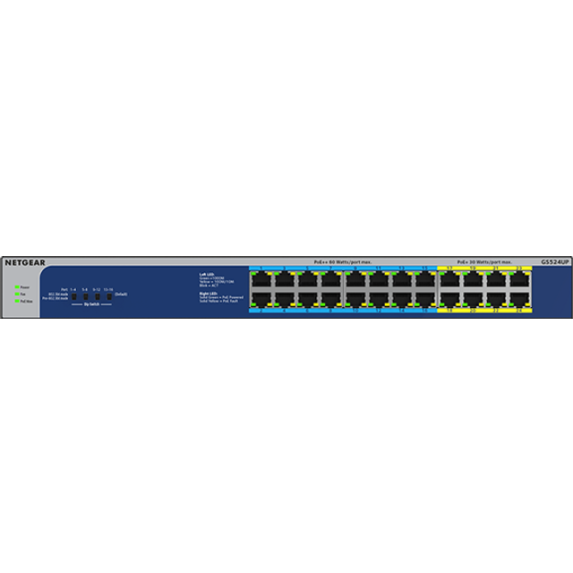 Netgear GS524UP 24-Port GE Unmanaged PoE Switch - GS524UP-100EUS