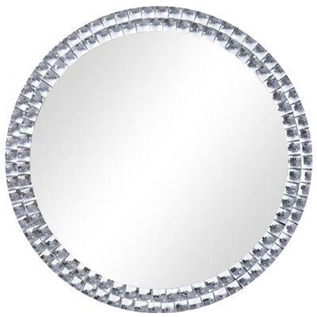 vidaXL Wall Mirror 50cm Tempered Glass Cosmetic Bathroom Makeup Vanity Decor