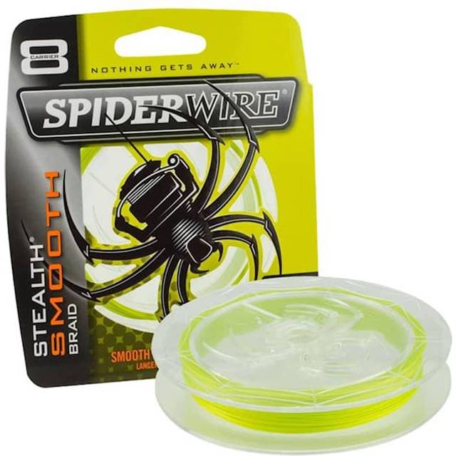 Spiderwire Stealth Smooth 8 New 2020, 150 m, gul, 8-vägs flätat snöre med mikrobeläggning, 0,06 mm - 0,39 mm, 5,4 kg - 46,3 kg, nötningsbeständig (150, 0,07 mm - 6,0 kg)