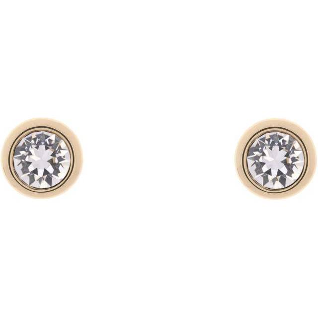 Gold Coloured Crystal Stud Earring