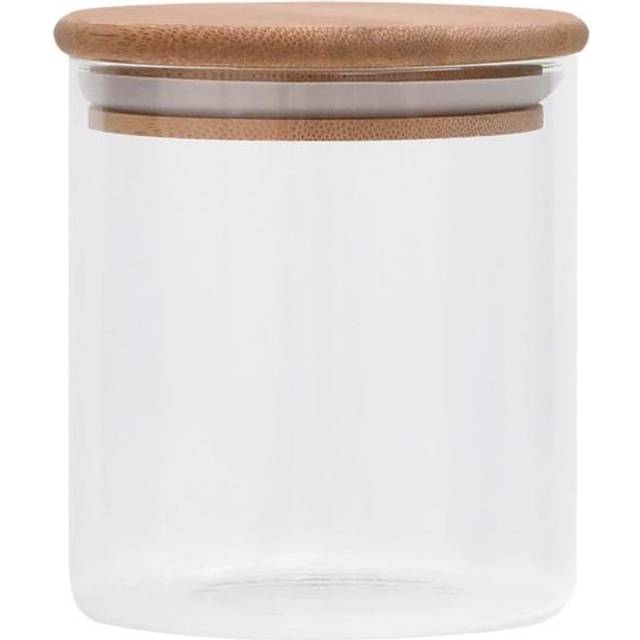 vidaXL Storage Glass Jars with Bamboo Lid 10 pcs 600 ml - Transparent