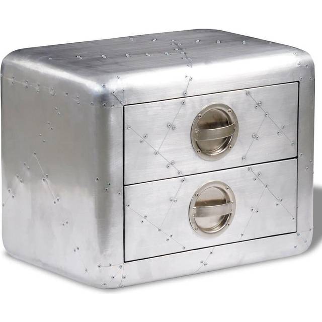 Vidaxl - Aviator End Table with 2 Drawers Vintage Aircraft Airman Style