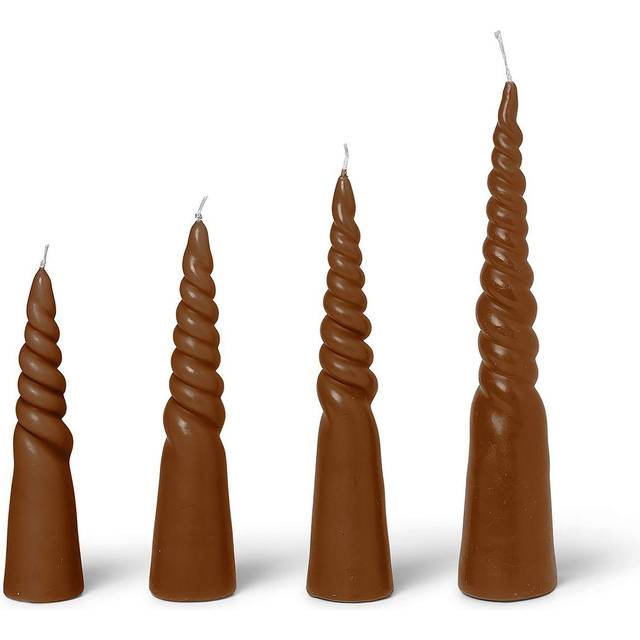 Twisted Candles 4-pack, Amber