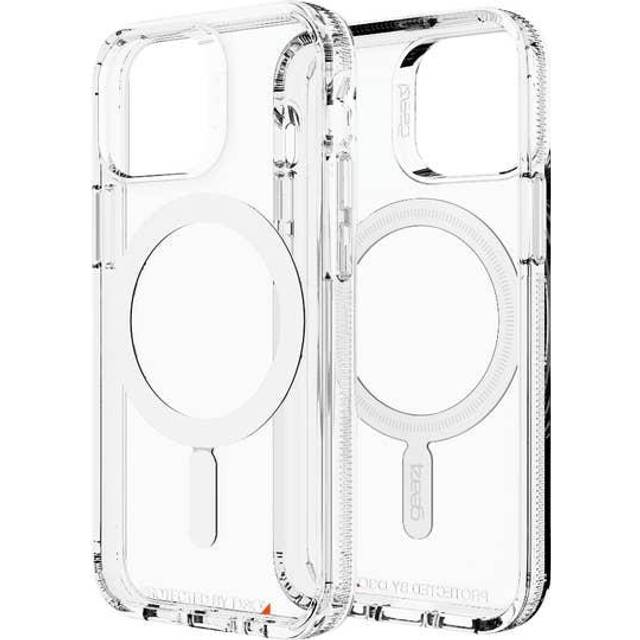 ZAGG Gear 4 Crystal Palace snap-fodral – kristallklart slagskydd med MagSafe-kompatibilitet för Apple iPhone 13 mini – klar