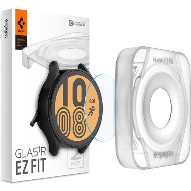 Spigen Tempered Glass Screen Protector [GlasTR EZ FIT] designed for Galaxy Watch 5 (44mm) / Galaxy Watch 4 (44mm) - 2 Pack