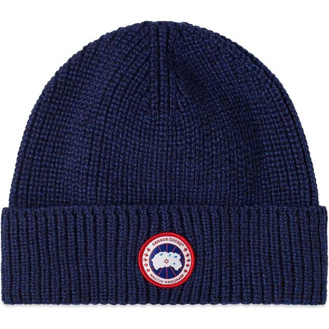 Canada Goose Navy Rib Beanie - Navy Heather - UNI