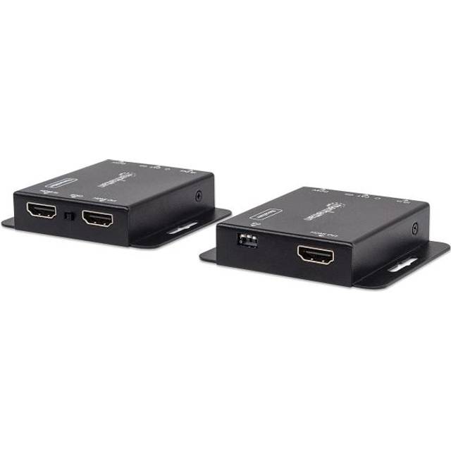 Manhattan HDMI over Ethernet Extender Kit (HDMI-signalförlängning (1080p upp till 50 m) via en Cat6-nätverkskabel/infrarött stöd) 207461