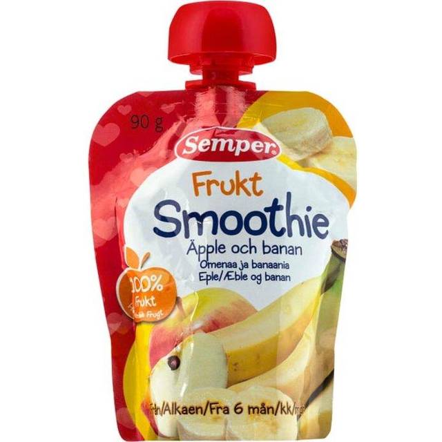 Semper Fruktsmoothie Äpple och Banan 6M 90 g