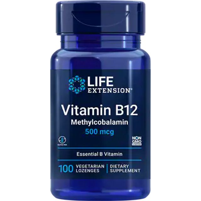 Life Extension  Vitamin B12  Methylcobalamin  500 mcg  100 Vegetarian Lozenges