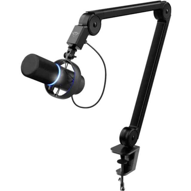 Trust GXT 255+ Onyx Professionell Mikrofon Med Mikrofonstativ