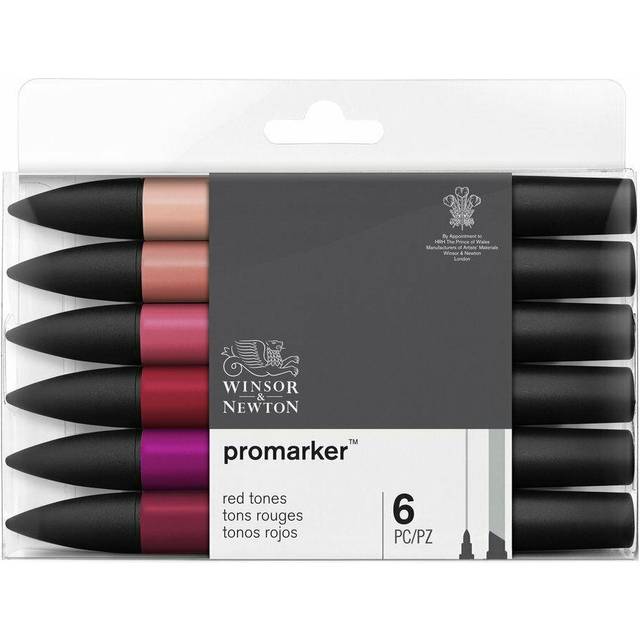 Winsor & Newton Promarker Pen Set of 6 Red Tones