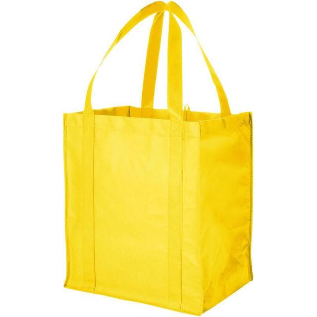 (33 x 25.4 x 36.8 cm, Yellow) Bullet Liberty Non Woven Grocery Tote (Pack of 2)