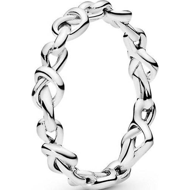 Pandora  Rings Knotted Hearts Sterling Silver Ring 198018