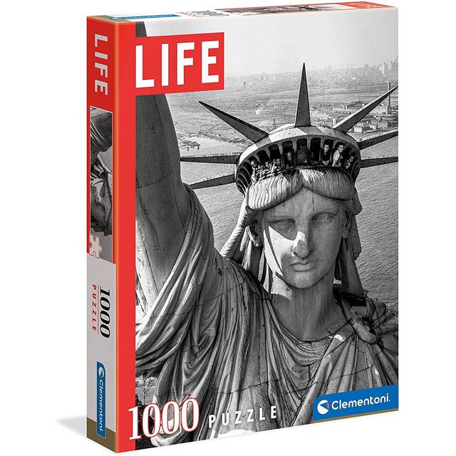 Life Magazine Cover Photo Jigsaw Puzzle Black White 1000 Pieces - Statue of Liberty