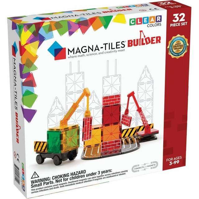 Magna-Tiles Builder - Building & Construction for Ages 3 to 4 - Fat Brain Toys