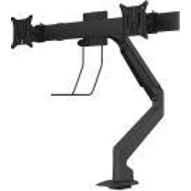 Multibrackets M VESA Gas Lift Arm Single Black HD w. Duo Crossbar - Monteringssats - justerbar arm - aluminium - svart - skärmstorlek: 15"-32" - disk-monteringsbar