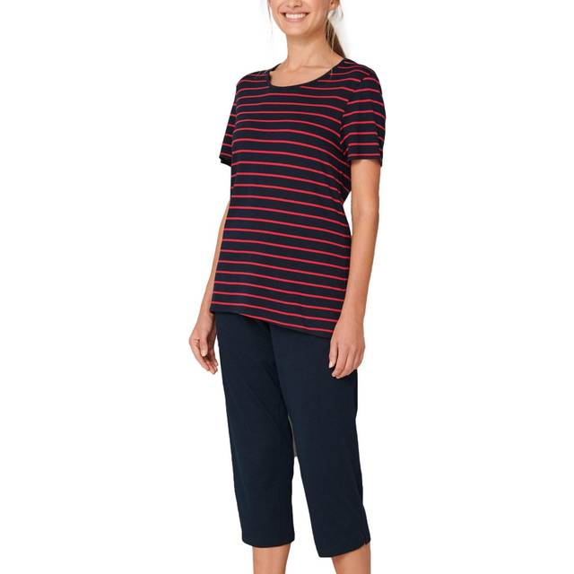 Schiesser Damen Schlafanzug Set 3/4 lang kurz Baumwolle Modal - Nightwear