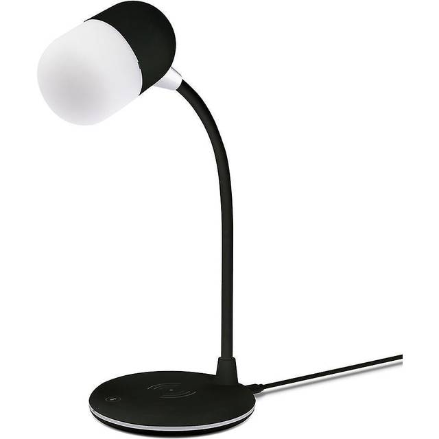 Apollo LED Lamp with Wireless Charging Pad & Bluetooth Speaker - Black