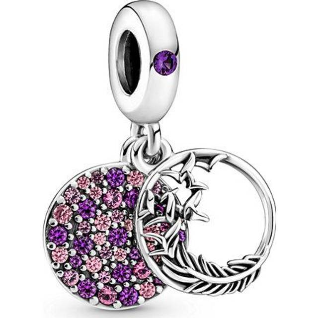 Pandora Moments Silver Cz Feather Charm