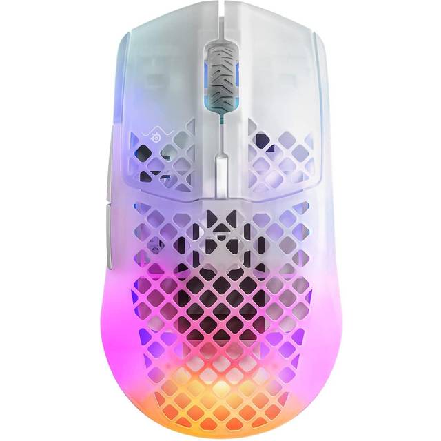SteelSeries Aerox 3 Wireless - Hålig RBG - gamingmus - Ultralätt vattentät design - 18K DPI TrueMove Air optisk sensor - Ghost