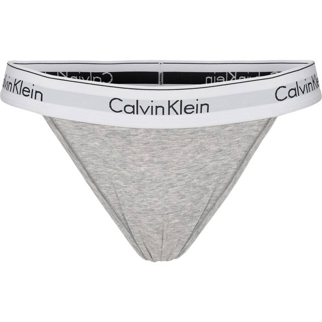 Calvin Klein Women's High Leg Tanga Briefs Grey - L