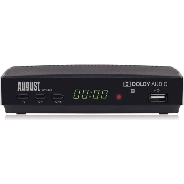 Freeview Set-top Hd Box Receiver Recorder With 32Gb Memory Stick - August DVB400, Black