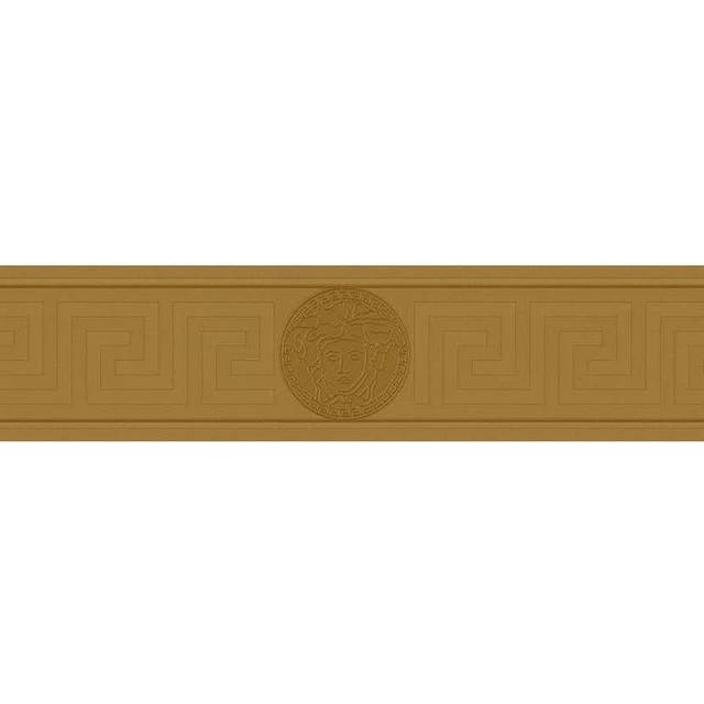 Versace home wallpaper border medusa greek gold gloss 93522-2 (28,50£/1qm)