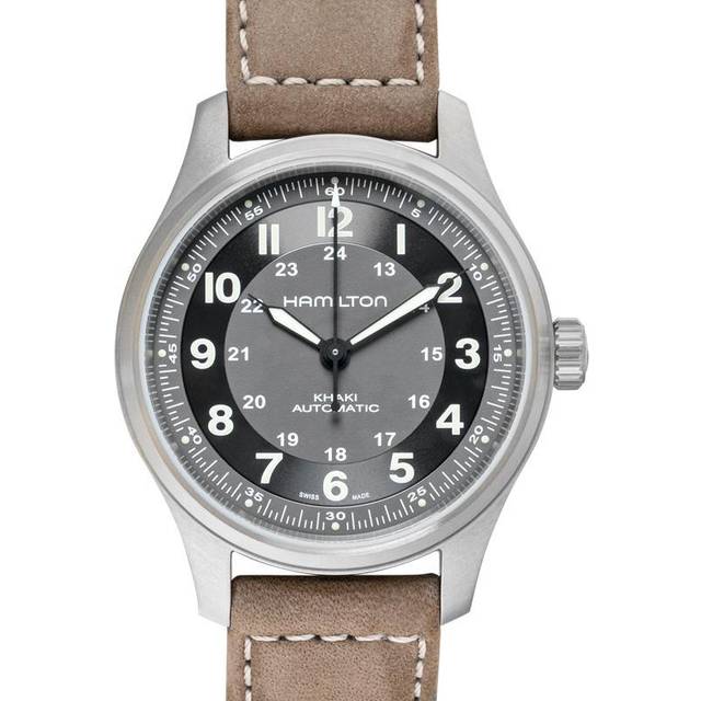 Hamilton Khaki Field Automatic Titanium Black Dial H70545550 100M Men's Watch black