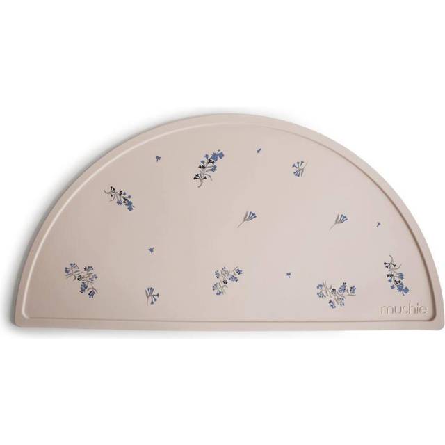 mushie Silicone Placemat for Kids  BPA-Free Non-Slip Design (Lilac Flo