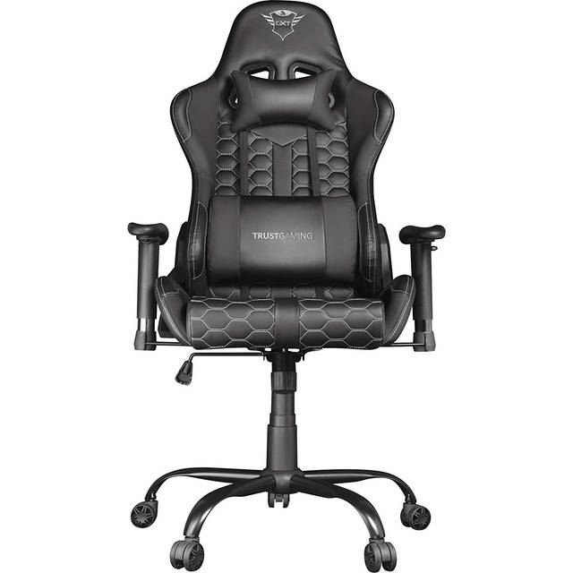 Trust Gaming GXT 708 Resto Gaming Chair, PC Desk Chair, Full 360° Rotatable Seating, Strong and Robust Metal Base Frame, Chair for Computer, Streaming, Office – Black
