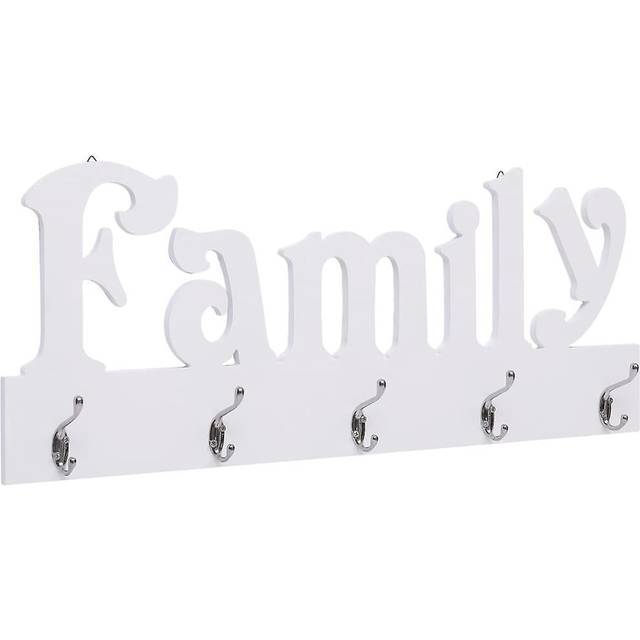 vidaXL Väggkrokar FAMILY grå 74x29,5 cm