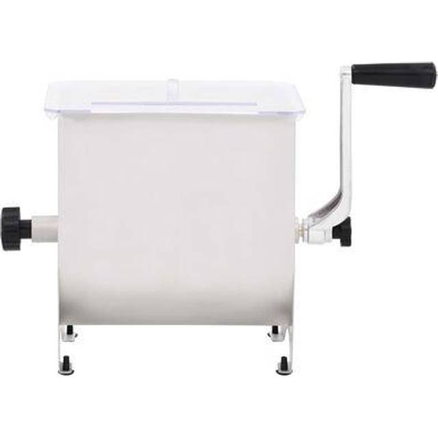 vidaXL Manual Meat Mixer with Lid Silver Meat Blender Sausage Mixer Machine