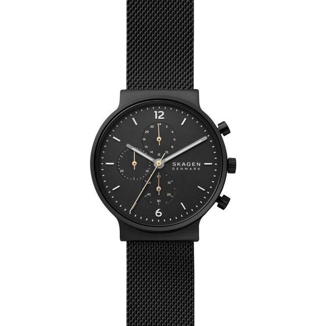 Skagen SKW6762 Ancher Black IP Mesh Bracelet Watch - W06237