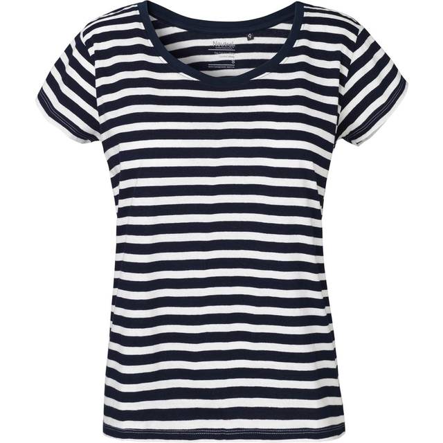 Neutral Organic - Ladies Loose Fit T-shirt Blue / White Striped Vit, Blå