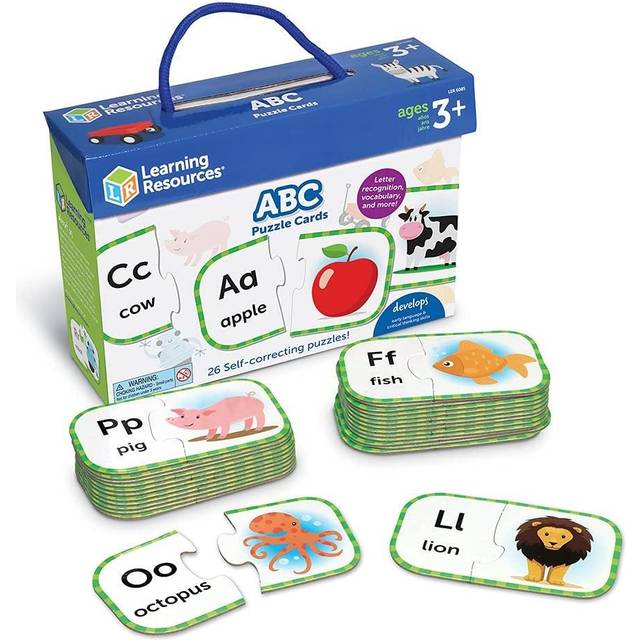 Learning Resources LER6085 Teaches Brevigenkänning, uppsättning av 26 tvådelade matchande pussel, tidiga alfabets- och språkfärdigheter